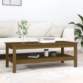 Mesa de centro madera maciza de pino marrón miel 110x50x40 cm de vidaXL, Mesas de centro - Ref: Foro24-814277, Precio: 96,91 ...