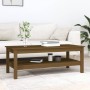 Solid honey brown pine wood coffee table 110x50x40 cm by vidaXL, Coffee table - Ref: Foro24-814277, Price: 98,22 €, Discount: %