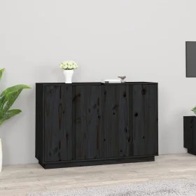 Sideboard aus massivem schwarzem Kiefernholz, 120 x 35 x 80 cm von vidaXL, Sideboards - Ref: Foro24-814498, Preis: 183,91 €, ...