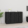 Solid black pine wood sideboard 120x35x80 cm by vidaXL, Sideboards - Ref: Foro24-814498, Price: 191,88 €, Discount: %