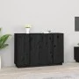 Solid black pine wood sideboard 120x35x80 cm by vidaXL, Sideboards - Ref: Foro24-814498, Price: 183,91 €, Discount: %