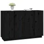 Solid black pine wood sideboard 120x35x80 cm by vidaXL, Sideboards - Ref: Foro24-814498, Price: 183,91 €, Discount: %