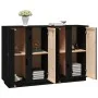 Solid black pine wood sideboard 120x35x80 cm by vidaXL, Sideboards - Ref: Foro24-814498, Price: 183,91 €, Discount: %