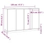 Solid black pine wood sideboard 120x35x80 cm by vidaXL, Sideboards - Ref: Foro24-814498, Price: 191,88 €, Discount: %