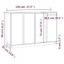 Solid black pine wood sideboard 120x35x80 cm by vidaXL, Sideboards - Ref: Foro24-814498, Price: 183,91 €, Discount: %