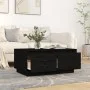 Couchtisch aus massivem schwarzem Kiefernholz, 80 x 50 x 35 cm von vidaXL, Couchtisch - Ref: Foro24-814443, Preis: 77,92 €, R...