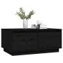 Couchtisch aus massivem schwarzem Kiefernholz, 80 x 50 x 35 cm von vidaXL, Couchtisch - Ref: Foro24-814443, Preis: 77,92 €, R...