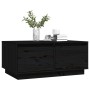 Mesa de centro de madera maciza de pino negro 80x50x35 cm de vidaXL, Mesas de centro - Ref: Foro24-814443, Precio: 77,92 €