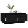 Couchtisch aus massivem schwarzem Kiefernholz, 80 x 50 x 35 cm von vidaXL, Couchtisch - Ref: Foro24-814443, Preis: 77,92 €, R...