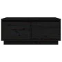 Solid black pine wood coffee table 80x50x35 cm by vidaXL, Coffee table - Ref: Foro24-814443, Price: 77,92 €, Discount: %