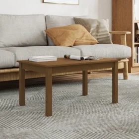 Massiver Couchtisch aus honigbraunem Kiefernholz, 80 x 50 x 40 cm von vidaXL, Couchtisch - Ref: Foro24-814282, Preis: 62,71 €...