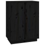 Sideboard aus massivem schwarzem Kiefernholz, 60 x 35 x 80 cm von vidaXL, Sideboards - Ref: Foro24-814493, Preis: 79,01 €, Ra...