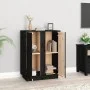 Solid black pine wood sideboard 60x35x80 cm by vidaXL, Sideboards - Ref: Foro24-814493, Price: 78,19 €, Discount: %