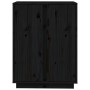 Sideboard aus massivem schwarzem Kiefernholz, 60 x 35 x 80 cm von vidaXL, Sideboards - Ref: Foro24-814493, Preis: 79,01 €, Ra...