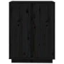Solid black pine wood sideboard 60x35x80 cm by vidaXL, Sideboards - Ref: Foro24-814493, Price: 78,19 €, Discount: %