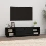 Massiver TV-Schrank aus schwarzem Kiefernholz, 156 x 40 x 40 cm von vidaXL, TV-Möbel - Ref: Foro24-814458, Preis: 174,66 €, R...