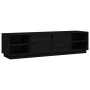 Massiver TV-Schrank aus schwarzem Kiefernholz, 156 x 40 x 40 cm von vidaXL, TV-Möbel - Ref: Foro24-814458, Preis: 177,62 €, R...