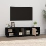 Massiver TV-Schrank aus schwarzem Kiefernholz, 156 x 40 x 40 cm von vidaXL, TV-Möbel - Ref: Foro24-814458, Preis: 177,62 €, R...