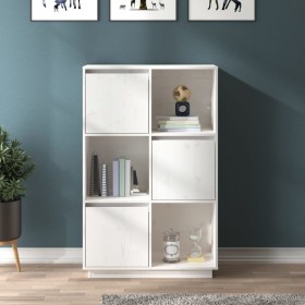 Hohes Sideboard aus massivem weißem Kiefernholz, 74 x 35 x 117 cm von vidaXL, Sideboards - Ref: Foro24-814365, Preis: 99,43 €...