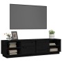 Massiver TV-Schrank aus schwarzem Kiefernholz, 156 x 40 x 40 cm von vidaXL, TV-Möbel - Ref: Foro24-814458, Preis: 177,62 €, R...