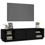 Massiver TV-Schrank aus schwarzem Kiefernholz, 156 x 40 x 40 cm von vidaXL, TV-Möbel - Ref: Foro24-814458, Preis: 174,66 €, R...