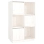 Hohes Sideboard aus massivem weißem Kiefernholz, 74 x 35 x 117 cm von vidaXL, Sideboards - Ref: Foro24-814365, Preis: 99,43 €...