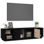 Massiver TV-Schrank aus schwarzem Kiefernholz, 156 x 40 x 40 cm von vidaXL, TV-Möbel - Ref: Foro24-814458, Preis: 177,62 €, R...