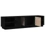 Massiver TV-Schrank aus schwarzem Kiefernholz, 156 x 40 x 40 cm von vidaXL, TV-Möbel - Ref: Foro24-814458, Preis: 174,66 €, R...