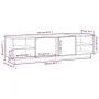Massiver TV-Schrank aus schwarzem Kiefernholz, 156 x 40 x 40 cm von vidaXL, TV-Möbel - Ref: Foro24-814458, Preis: 174,66 €, R...