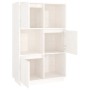 Aparador alto de madera maciza de pino blanco 74x35x117 cm de vidaXL, Aparadores - Ref: Foro24-814365, Precio: 99,29 €, Descu...