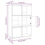 Hohes Sideboard aus massivem weißem Kiefernholz, 74 x 35 x 117 cm von vidaXL, Sideboards - Ref: Foro24-814365, Preis: 99,43 €...
