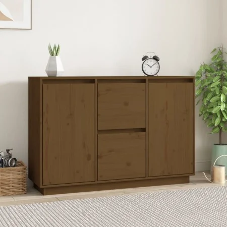 Massiver Kiefernholz-Sideboard in Honigbraun 111x34x75 cm. von vidaXL, Sideboards - Ref: Foro24-814312, Preis: 123,46 €, Raba...