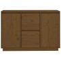 Aparador de madera maciza de pino marrón miel 111x34x75 cm by vidaXL, Sideboards - Ref: Foro24-814312, Price: 124,63 €, Disco...