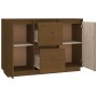 Aparador de madera maciza de pino marrón miel 111x34x75 cm by vidaXL, Sideboards - Ref: Foro24-814312, Price: 124,63 €, Disco...