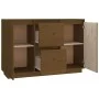 Massiver Kiefernholz-Sideboard in Honigbraun 111x34x75 cm. von vidaXL, Sideboards - Ref: Foro24-814312, Preis: 123,46 €, Raba...