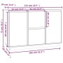 Aparador de madera maciza de pino marrón miel 111x34x75 cm by vidaXL, Sideboards - Ref: Foro24-814312, Price: 124,63 €, Disco...