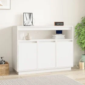 Solid white pine wood sideboard 104.5x34x80 cm by vidaXL, Sideboards - Ref: Foro24-814390, Price: 149,41 €, Discount: %