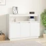 Sideboard aus massivem weißem Kiefernholz, 104,5 x 34 x 80 cm von vidaXL, Sideboards - Ref: Foro24-814390, Preis: 149,41 €, R...