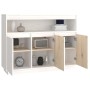 Sideboard aus massivem weißem Kiefernholz, 104,5 x 34 x 80 cm von vidaXL, Sideboards - Ref: Foro24-814390, Preis: 140,66 €, R...