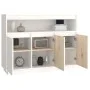 Solid white pine wood sideboard 104.5x34x80 cm by vidaXL, Sideboards - Ref: Foro24-814390, Price: 149,42 €, Discount: %
