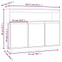 Solid white pine wood sideboard 104.5x34x80 cm by vidaXL, Sideboards - Ref: Foro24-814390, Price: 140,84 €, Discount: %