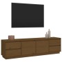 Mueble de TV madera maciza de pino marrón miel 176x37x47,5 cm de vidaXL, Muebles TV - Ref: Foro24-814322, Precio: 240,78 €