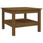 Mesa de centro madera maciza de pino marrón miel 55x55x40 cm de vidaXL, Mesas de centro - Ref: Foro24-814272, Precio: 68,79 €
