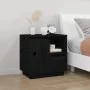 Mesitas de noche 2 uds madera maciza de pino negro 50x34x50 cm de vidaXL, Mesitas de noche - Ref: Foro24-814488, Precio: 93,8...