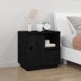 Nachttische 2 Stück aus massivem schwarzem Kiefernholz 50x34x50 cm von vidaXL, Nachttische - Ref: Foro24-814488, Preis: 105,3...