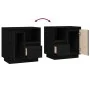 Mesitas de noche 2 uds madera maciza de pino negro 50x34x50 cm de vidaXL, Mesitas de noche - Ref: Foro24-814488, Precio: 93,8...