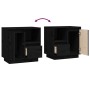 Nachttische 2 Stück aus massivem schwarzem Kiefernholz 50x34x50 cm von vidaXL, Nachttische - Ref: Foro24-814488, Preis: 105,3...