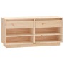 Solid pine wood shoe cabinet 110x34x52 cm by vidaXL, Shoe racks and shoe organizers - Ref: Foro24-814444, Price: 87,92 €, Dis...