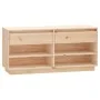 Solid pine wood shoe cabinet 110x34x52 cm by vidaXL, Shoe racks and shoe organizers - Ref: Foro24-814444, Price: 86,77 €, Dis...