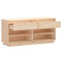 Solid pine wood shoe cabinet 110x34x52 cm by vidaXL, Shoe racks and shoe organizers - Ref: Foro24-814444, Price: 87,92 €, Dis...